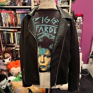 Topshop Faux Leather Moto Jacket